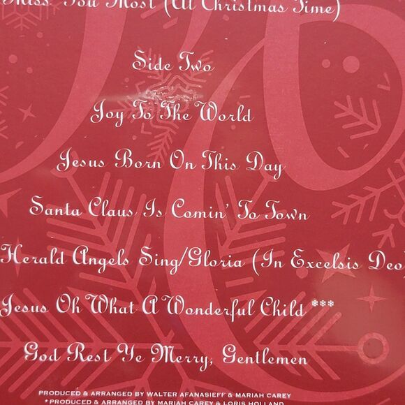 VINYL Mariah Carey: Merry Christmas - Picture Disc Vinyl - NEW / SEALED - Picture 6 of 6